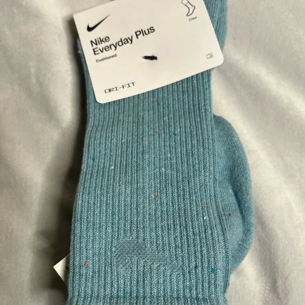 Nike Socks Men's Size L Large 8-12 Everyday Plus 2-Pack Cushioned Crew Blue